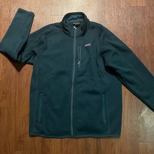 Dark Teal Patagonia Full Zip Fleece